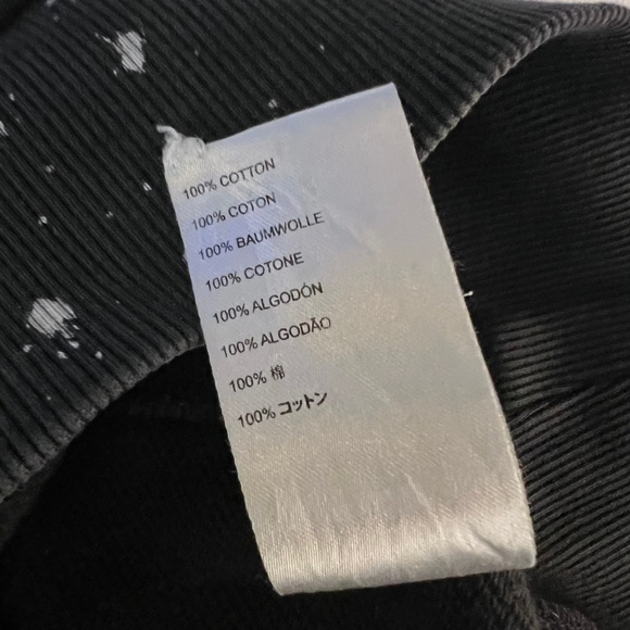 Anthropologie Pilcro Elayna Splatter Sweatshirt Black Mock Neck XS Y2K Grunge - Picture 6 of 6